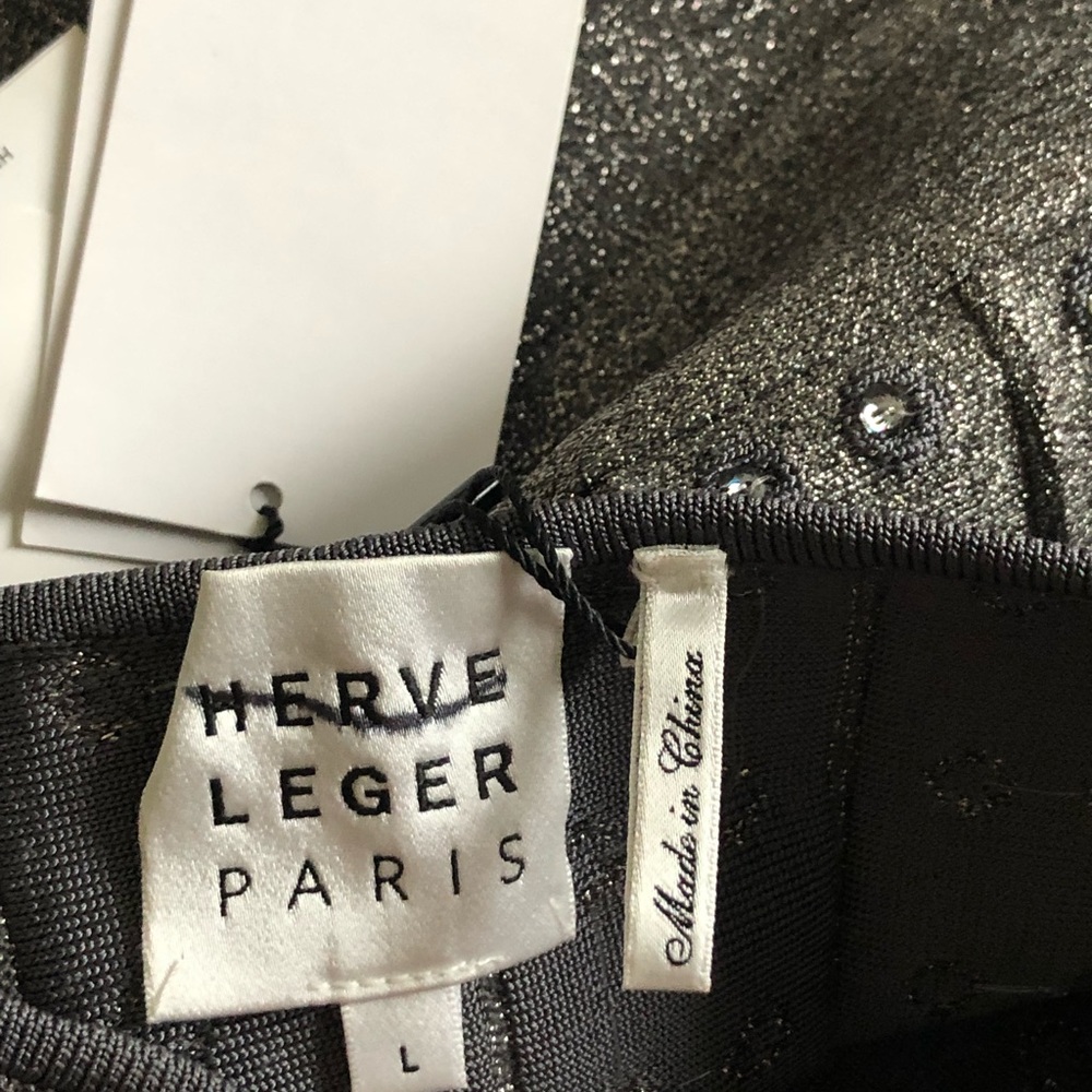 Herve Leger Silver Midi Dress - Picture 10 of 12